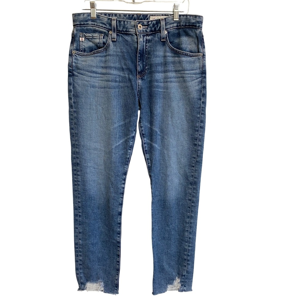 Ag Adriano Goldschmied Women’s Boyfriend Jeans in Medium Blue Wash